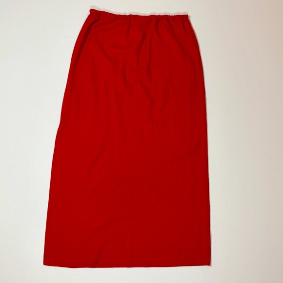 Gap Red Midi Drawstring Linen-Blend Skirt - Picture 5 of 8